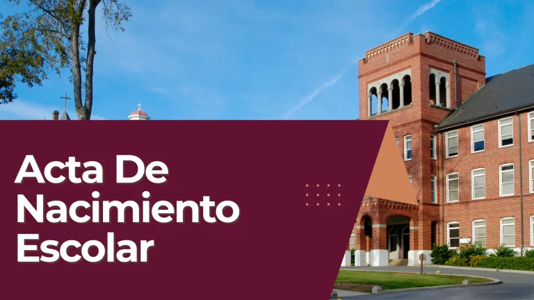Acta de nacimiento escolar