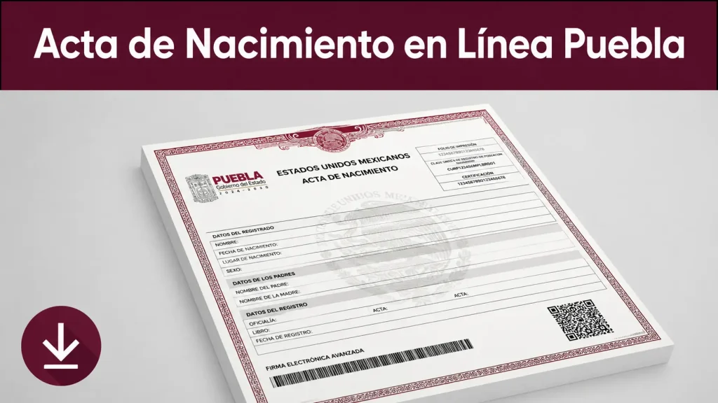 Acta de Nacimiento en Línea Puebla