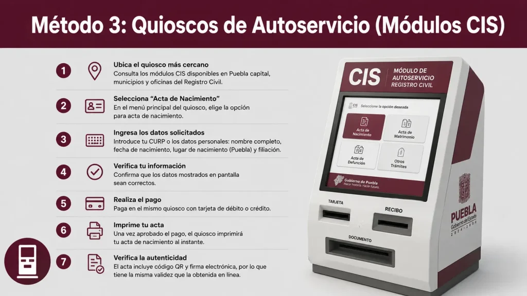 Método 3 Quioscos de Autoservicio (Módulos CIS)