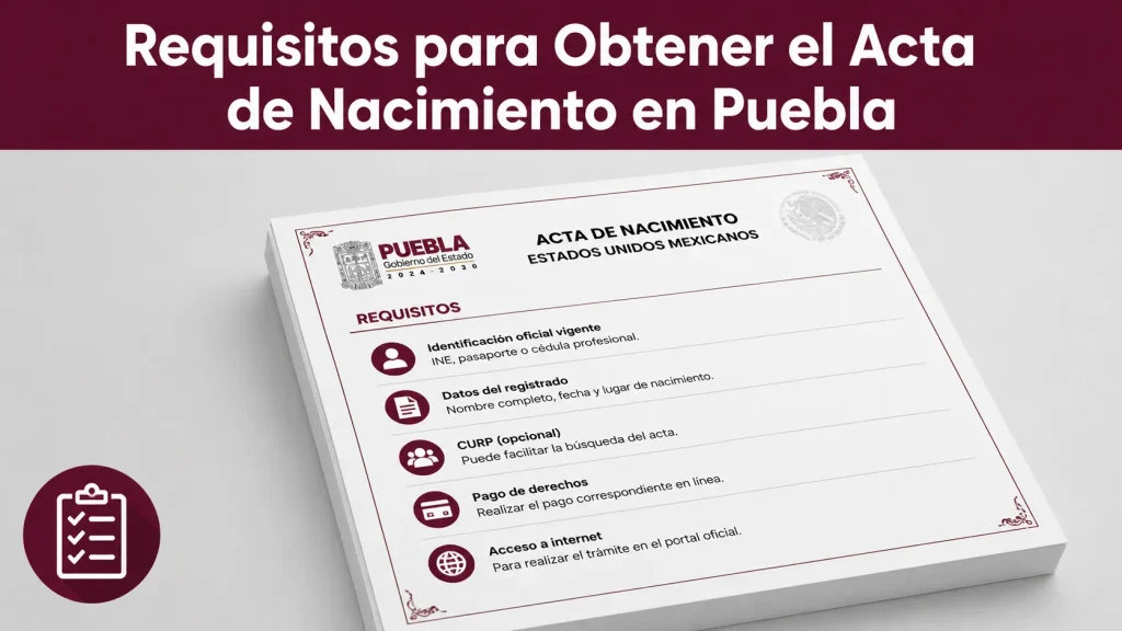 Requisitos para Obtener el Acta de Nacimiento en Puebla

