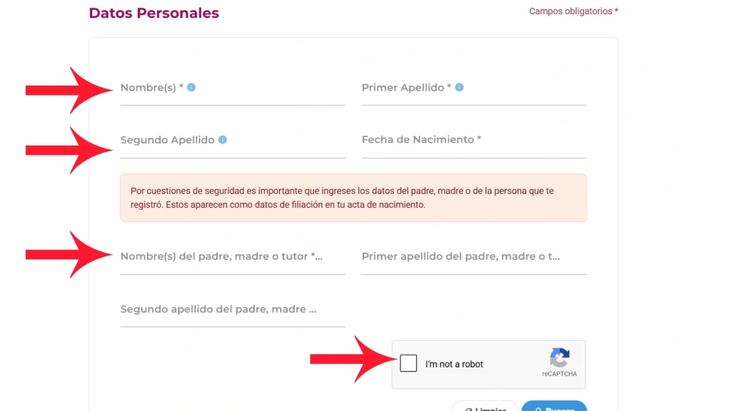 Inicia sesión con tu Llave MXSelecciona "Acta de Nacimiento" e ingresa tus datos