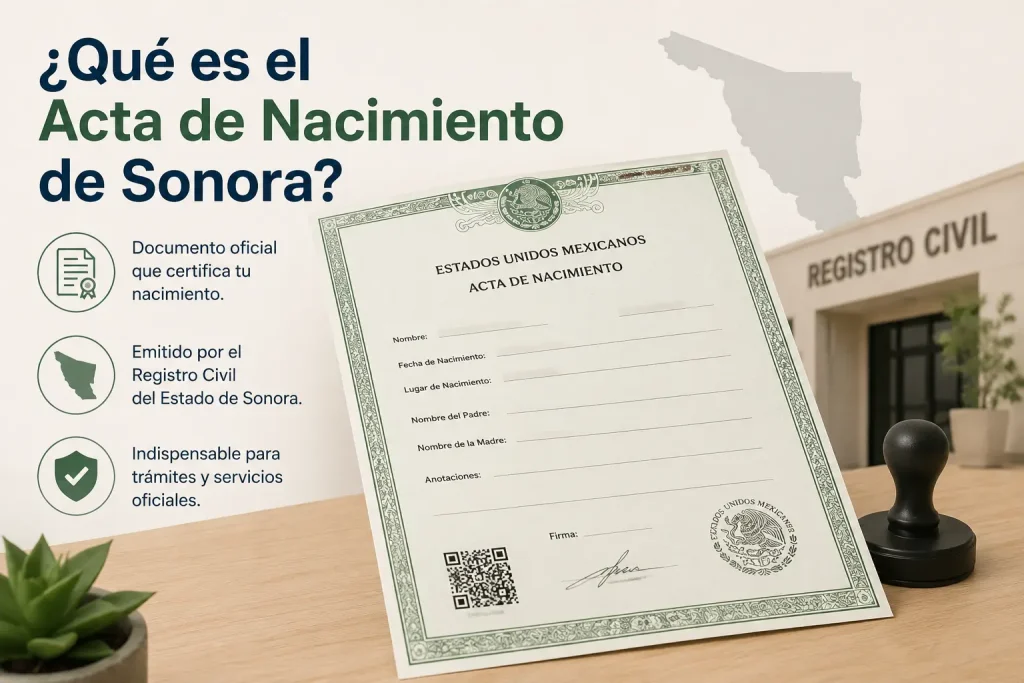 ¿Qué es el Acta de Nacimiento de Sonora