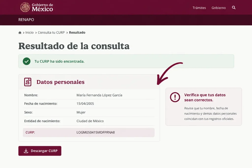 Paso 3: Revisa Tu Información Revisa la información que aparece en pantalla. Asegúrate de que tu nombre, fecha de nacimiento y demás datos personales coincidan con tus registros oficiales Paso 3: Revisa Tu Información
Revisa la información que aparece en pantalla. Asegúrate de que tu nombre, fecha de nacimiento y demás datos personales coincidan con tus registros oficiales