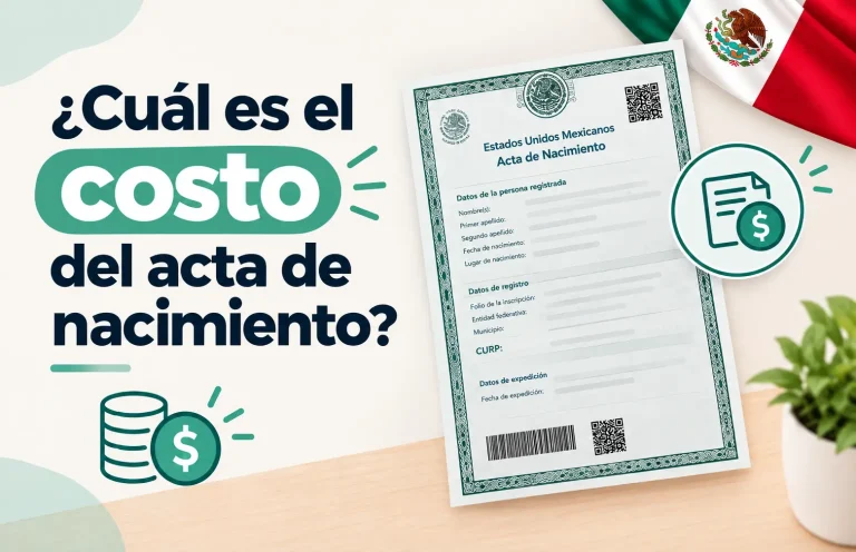 costo de acta de nacimiento Imagen destacada